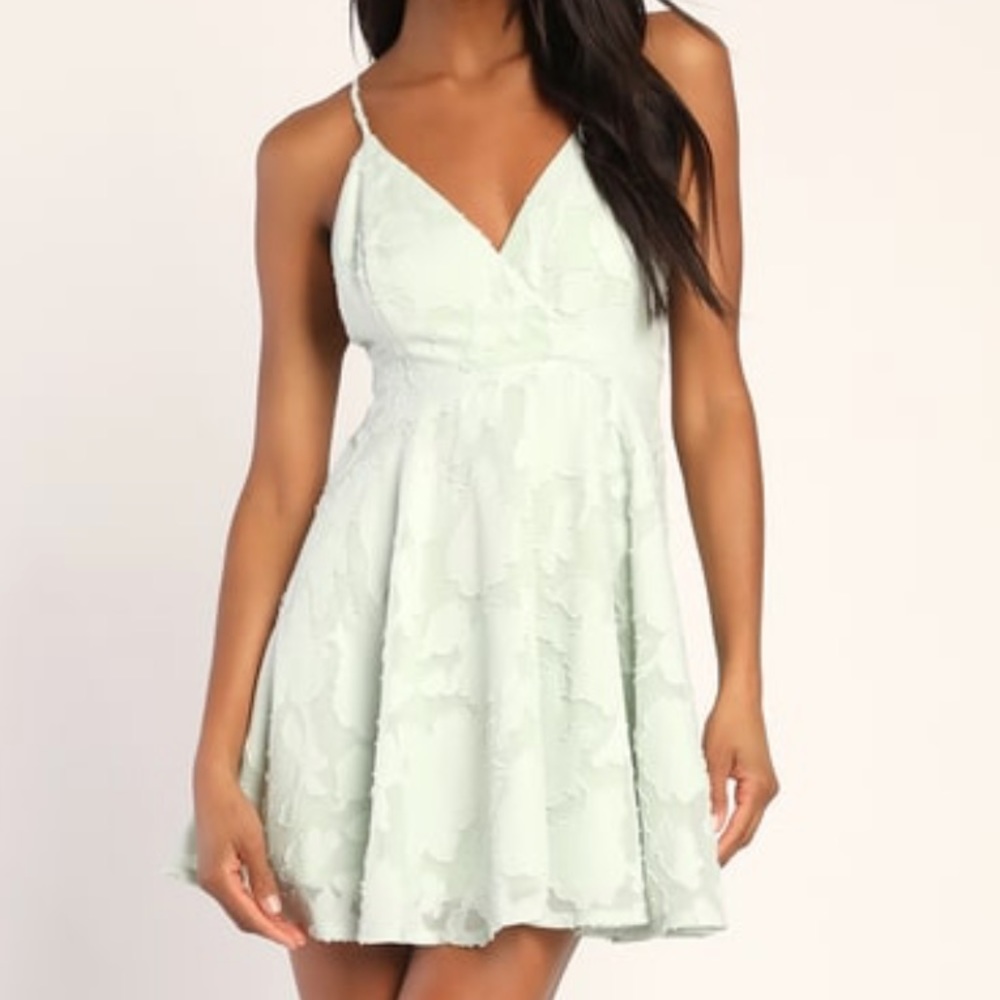 Lulu’s days of beauty mint green skater dress